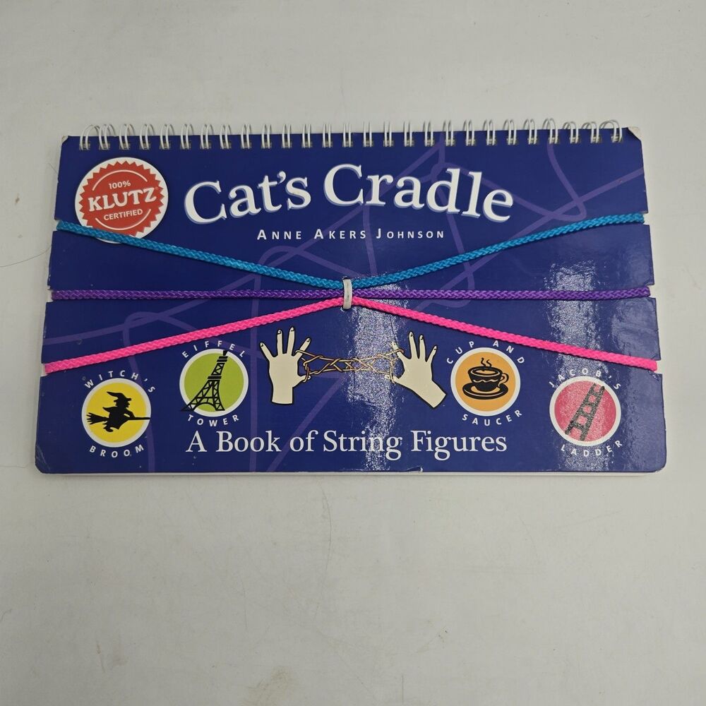 Klutz Cat's Cradle Book of String Figures with String Activity Y2K 90s Game Kids